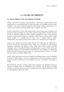 5.1 Energy Balance in the Development of Obesity