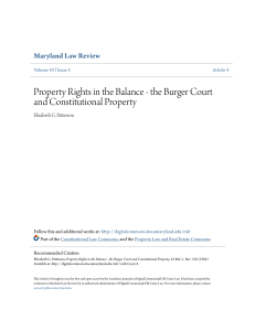 Property Rights in the Balance
