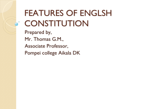 features of englsh constitution