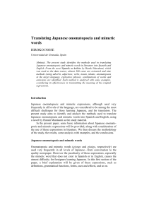 Translating Japanese onomatopoeia and mimetic words