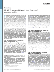 Fluid Energy—Where`s the Problem?