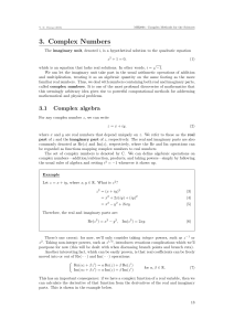 3. Complex Numbers