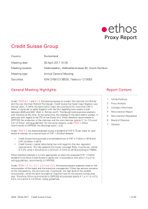 Credit Suisse AGM analysis and voting recommendations