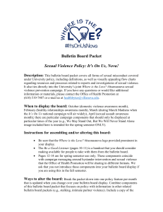 Sexual Violence Policy Bulletin Board Packet