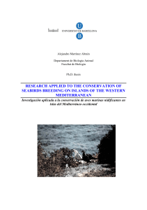 research applied to the conservation of seabirds breeding on
