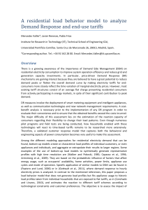 A residential load behavior model to analyze Demand Response