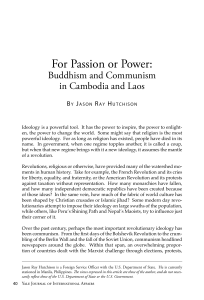 For Passion or Power - Yale Journal of International Affairs