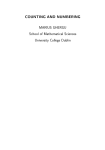 Counting and Numbering - of the Irish Mathematical Olympiad