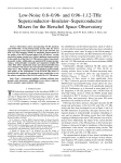 Low-Noise 0.8–0.96- and 0.96–1.12-THz Superconductor–Insulator