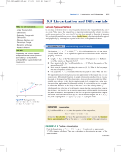 5.5 Linearization and Differentials - District 196 e