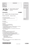 GCE Chemistry Question Paper Unit 05 - Energetics, Redox