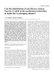 Can the distribution of sal (Shorea robusta Gaertn