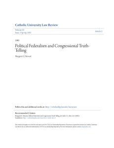 Political Federalism and Congressional Truth-Telling