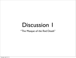 Masque of the Red Death Discussion Question