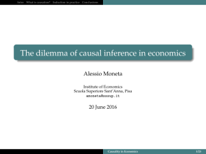 The dilemma of causal inference in economics