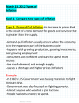 Goal 1: Compare two types of inflation Type 1: Demand