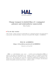 Charge transport in hybrid films of
