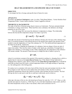 Heat of Fusion Handout March 2014