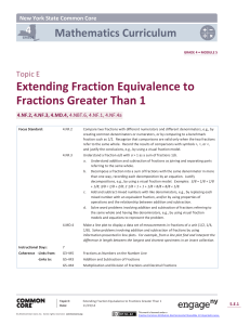 Extending Fraction Equivalence to Fractions Greater Than 1