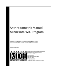 Anthropometric Manual Minnesota WIC Program