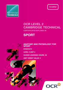Level 2 - Unit 02 - Anatomy and physiology for sport