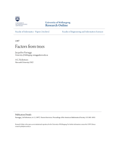 Factors from trees - Research Online