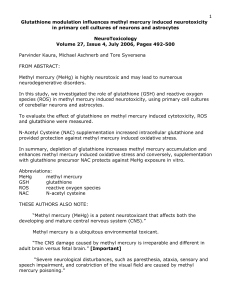 1 Glutathione modulation influences methyl mercury induced