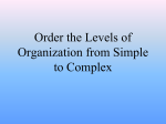 Levels of Organization