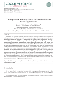 The impact of continuity editing in narrative film on event segmentation