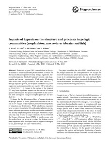 Impacts of hypoxia on the structure and processes in pelagic
