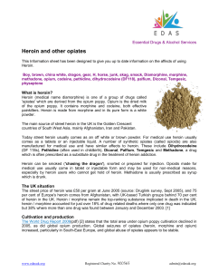 Heroin and other opiates - EDAS Essential Drugs and Alcohol