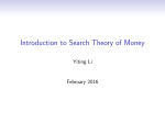 Introduction to Search Theory of Money
