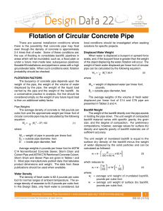 DD22 Flotation of Circular Concrete Pipe