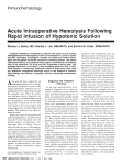 Acute Intraoperative Hemolysis Following Rapid