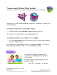 Comparing and Ordering Whole Numbers