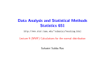 Data Analysis and Statistical Methods Statistics 651