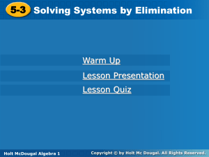 day 6 systems elimination