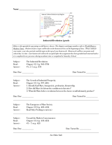 Industrial Revolution Agenda Subject