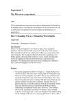 Experiment 7 The Microwave experiment Part 1: Standing Waves