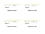 Introduction to Database Systems Introduction to Database