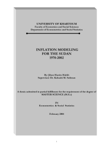 inflation modeling for the sudan 1970-2002