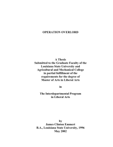 OPERATION OVERLORD A Thesis - Louisiana State University