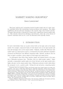 market making oligopoly