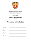 Product of prime factors - Mathematics