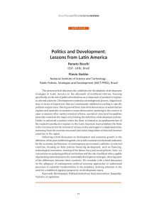 Politics and Development: Lessons from Latin America