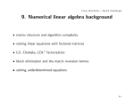 9. Numerical linear algebra background