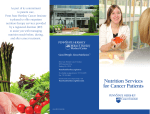 Nutrition Services for Cancer Patients