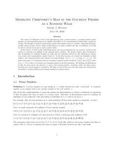 Modeling Chebyshev`s Bias in the Gaussian Primes as a Random