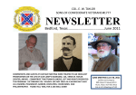 NEWSLETTER - Colonel EW Taylor Camp #1777