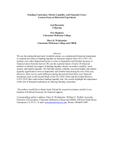 Funding Constraints, Market Liquidity, and Financial Crises